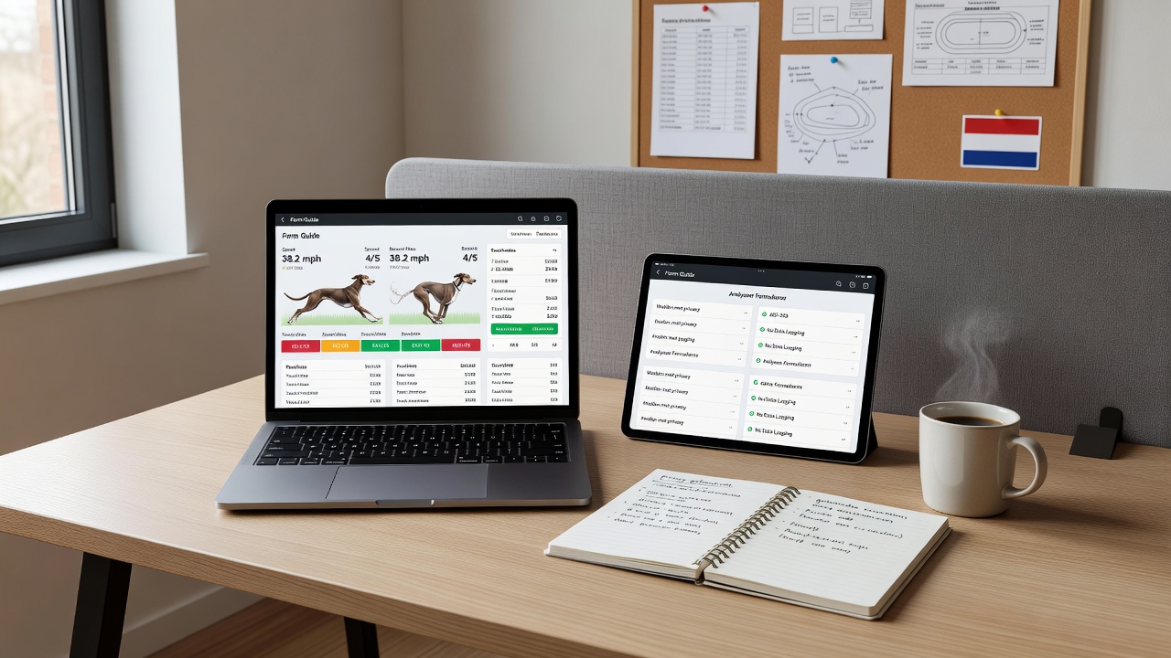 Data patterns in greyhound form guides for privacy wagering
