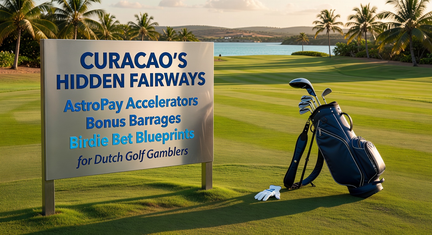 Groene golfbaan met palmbomen op Curaçao, symboliserend verborgen wedmogelijkheden voor Nederlandse spelers