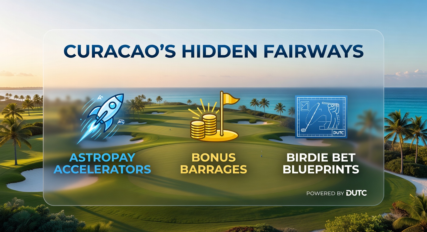 Digitale wallet interface met golf odds op een Curaçaos platform, illustrerend AstroPay en bonus stacks voor Nederlandse gebruikers