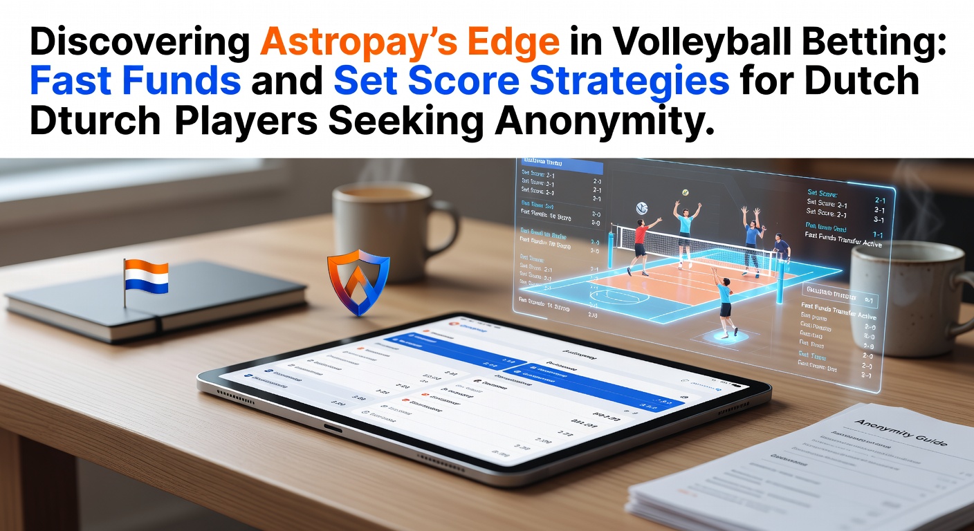 Astropaykaart in actie bij volleybalweddenschap op anoniem platform, met setscores op scherm