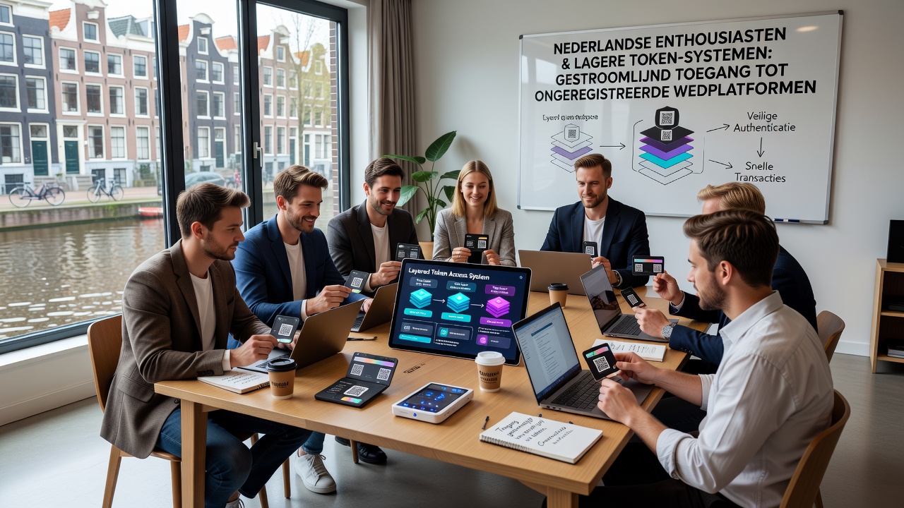 Diagram van tokenlagen die verbinding maken met ongeregistreerde platforms