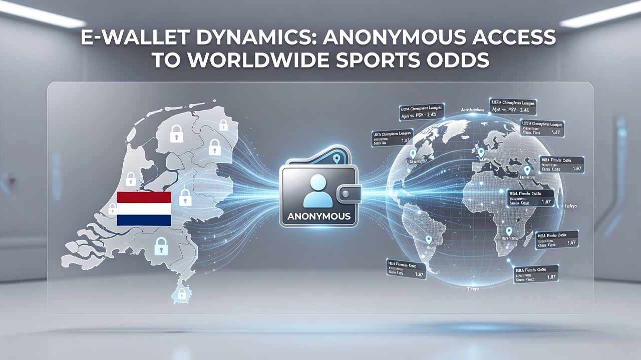 E-wallet interface met anonieme transacties voor sportweddenschappen
