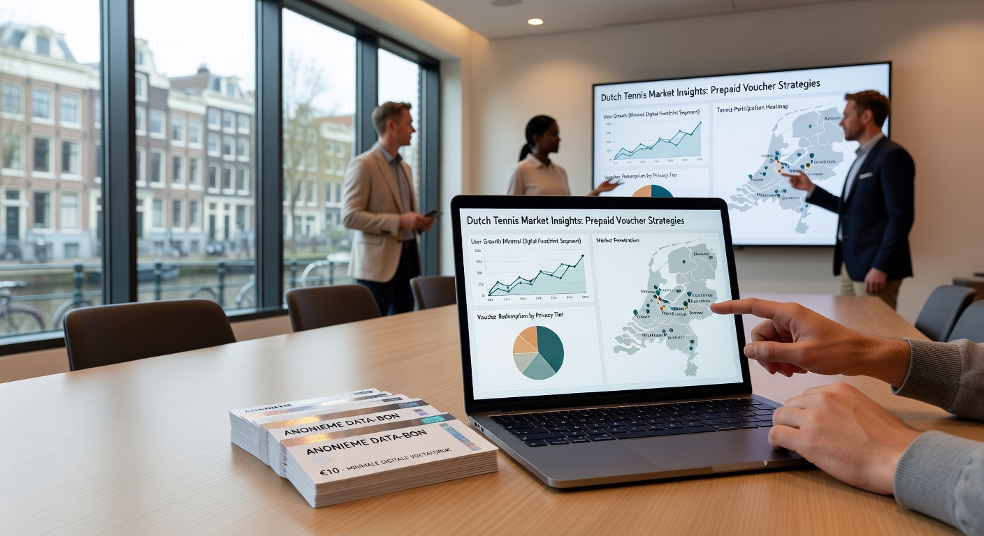 Illustratie van prepaid vouchers en tennis data analyse voor Nederlandse gebruikers