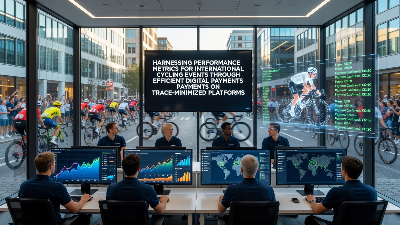 Internationaal wielerevenement met focus op prestatiemetingen en digitale betalingen