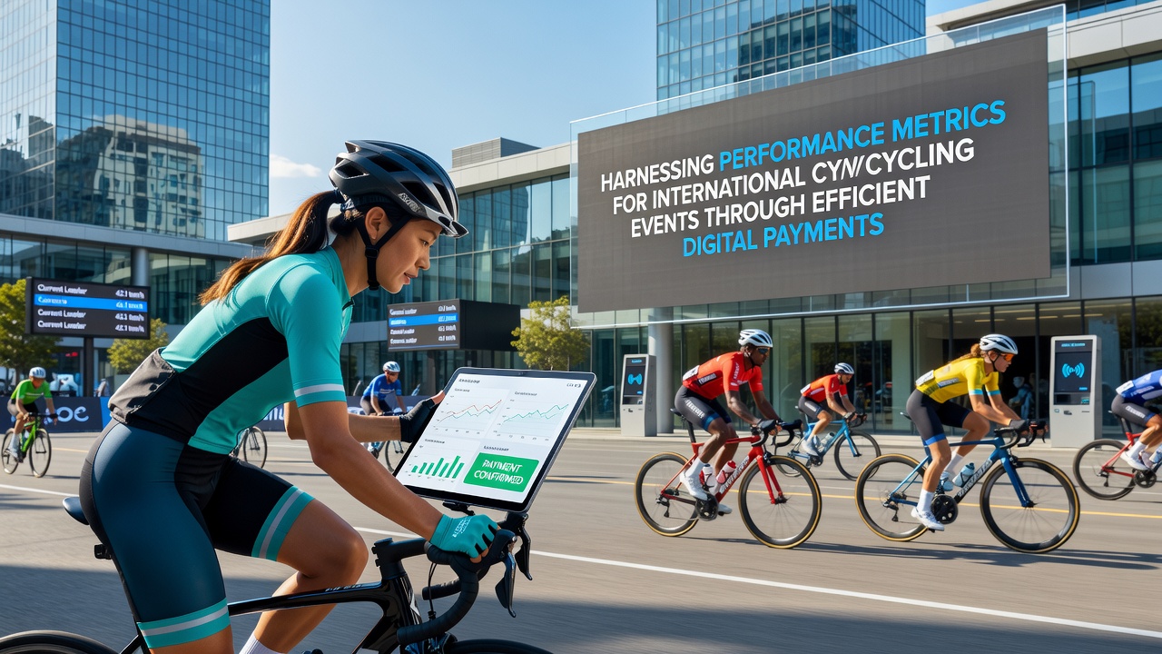 Digitale betalingsinterface verbonden met wielerstatistieken op een trace-minimized platform