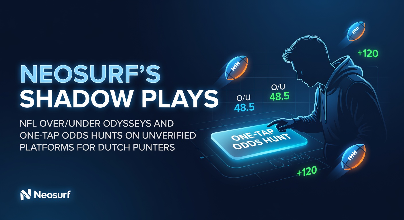 Neosurf voucher in actie op een NFL weddenschapsscherm, met over/under lijnen en snelle odds updates voor Nederlandse gebruikers op anonieme platforms