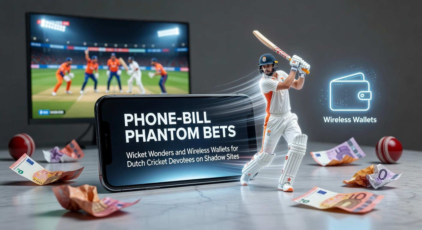 Nederlandse cricketfans plaatsen een telefoonrekening-inzet op een offshore platform tijdens een spannende T20-wedstrijd