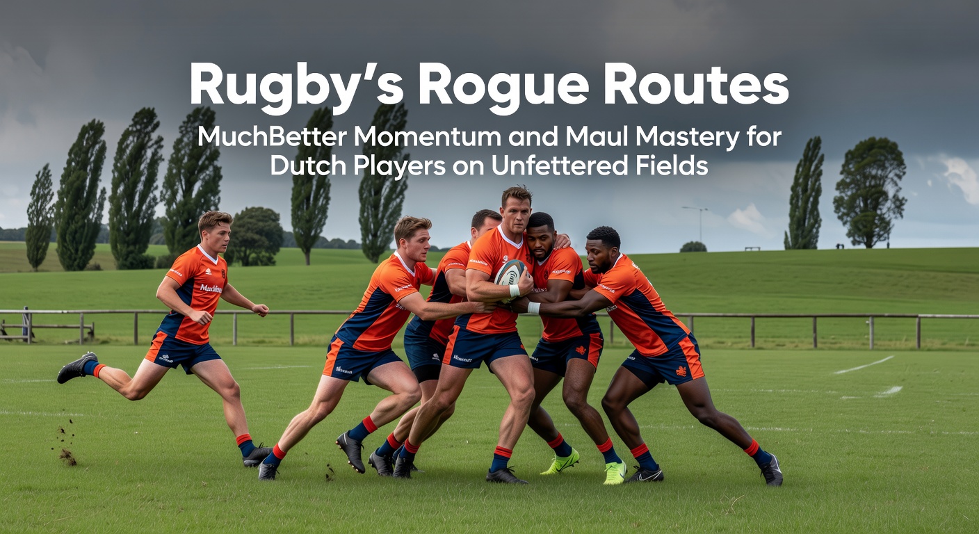 Nederlandse rugbyfans vieren een succesvolle maul tijdens een internationale wedstrijd op een offshore platform