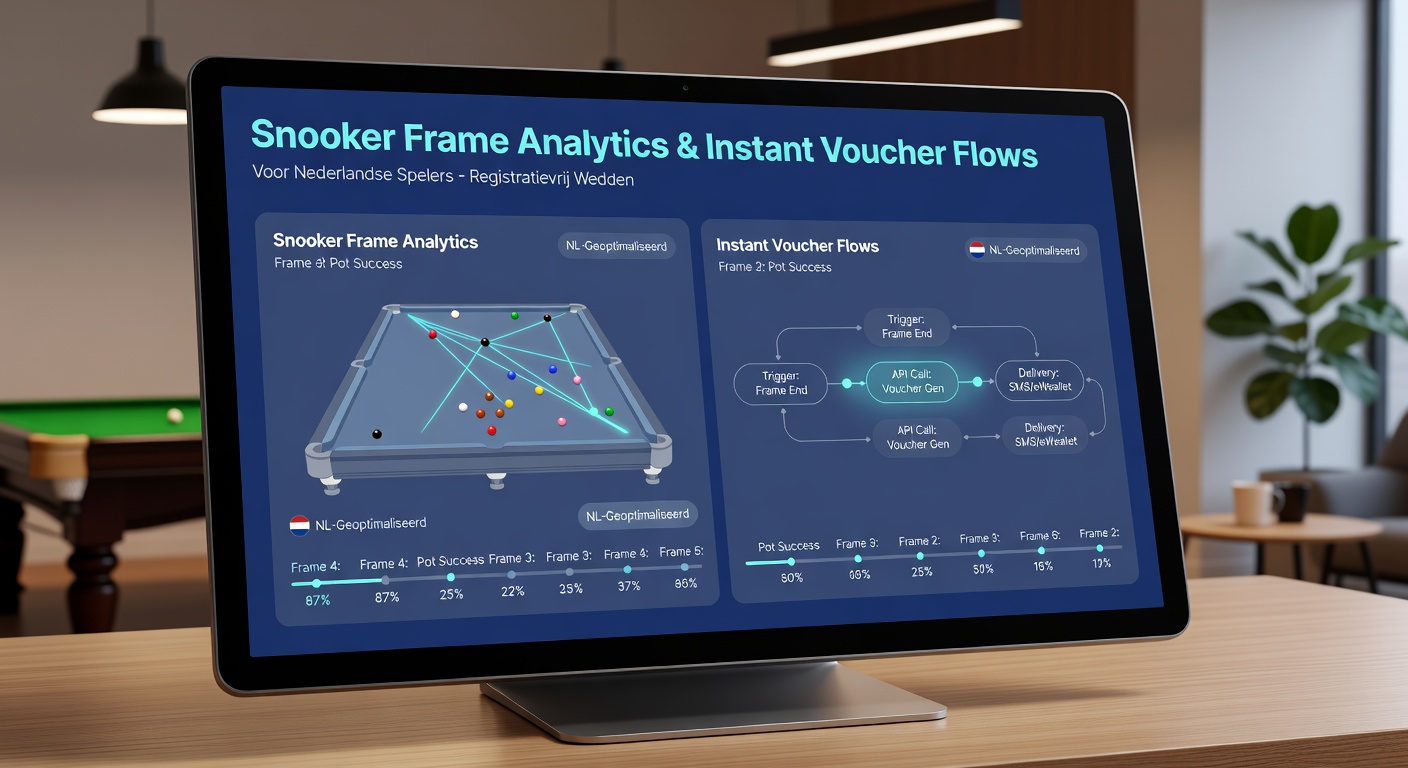 Instant voucher transacties gecombineerd met snooker analytics dashboards